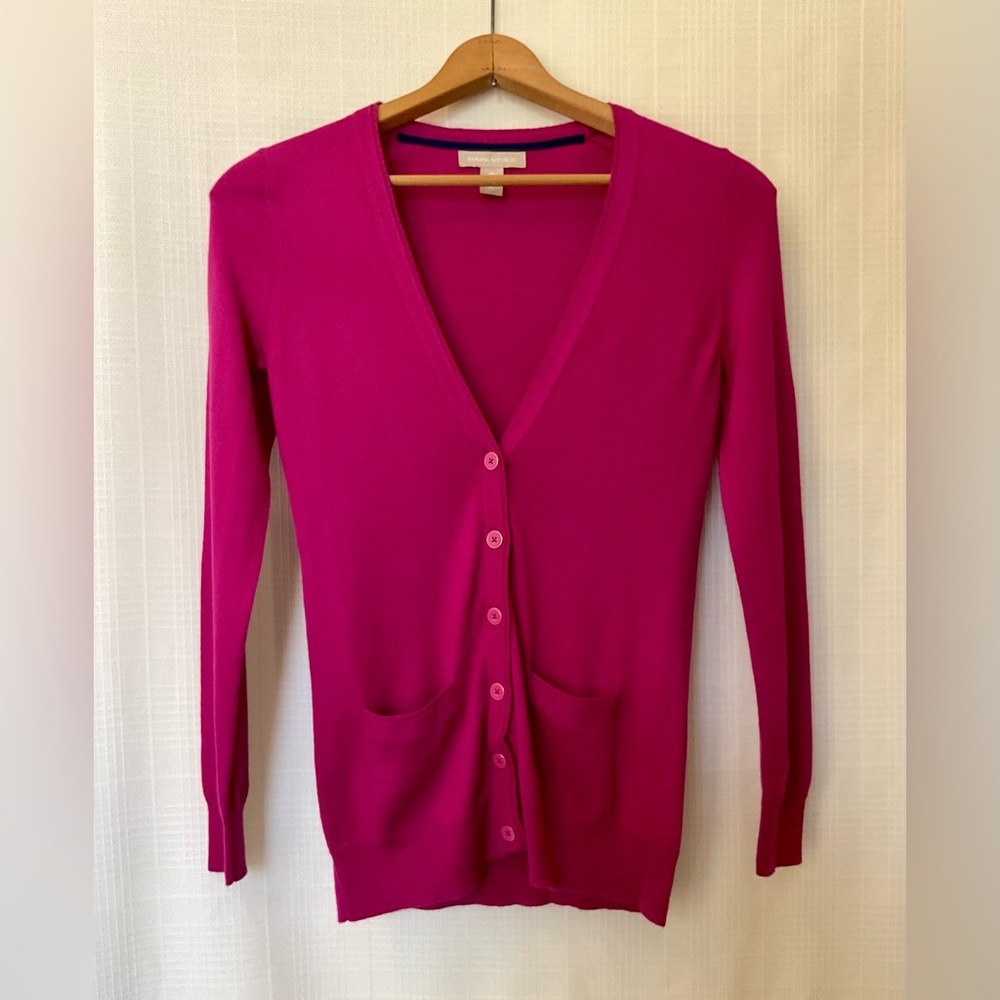2 for $25 Banana Republic Fuchsia Cardigan Sweater